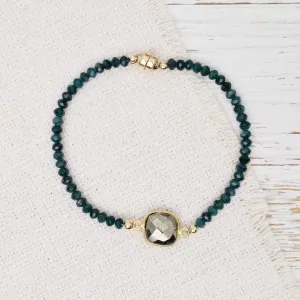 Pyrite Grandidierite Magnetic Bracelet