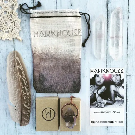 Quartz Lariat | Leather Lariat Necklace