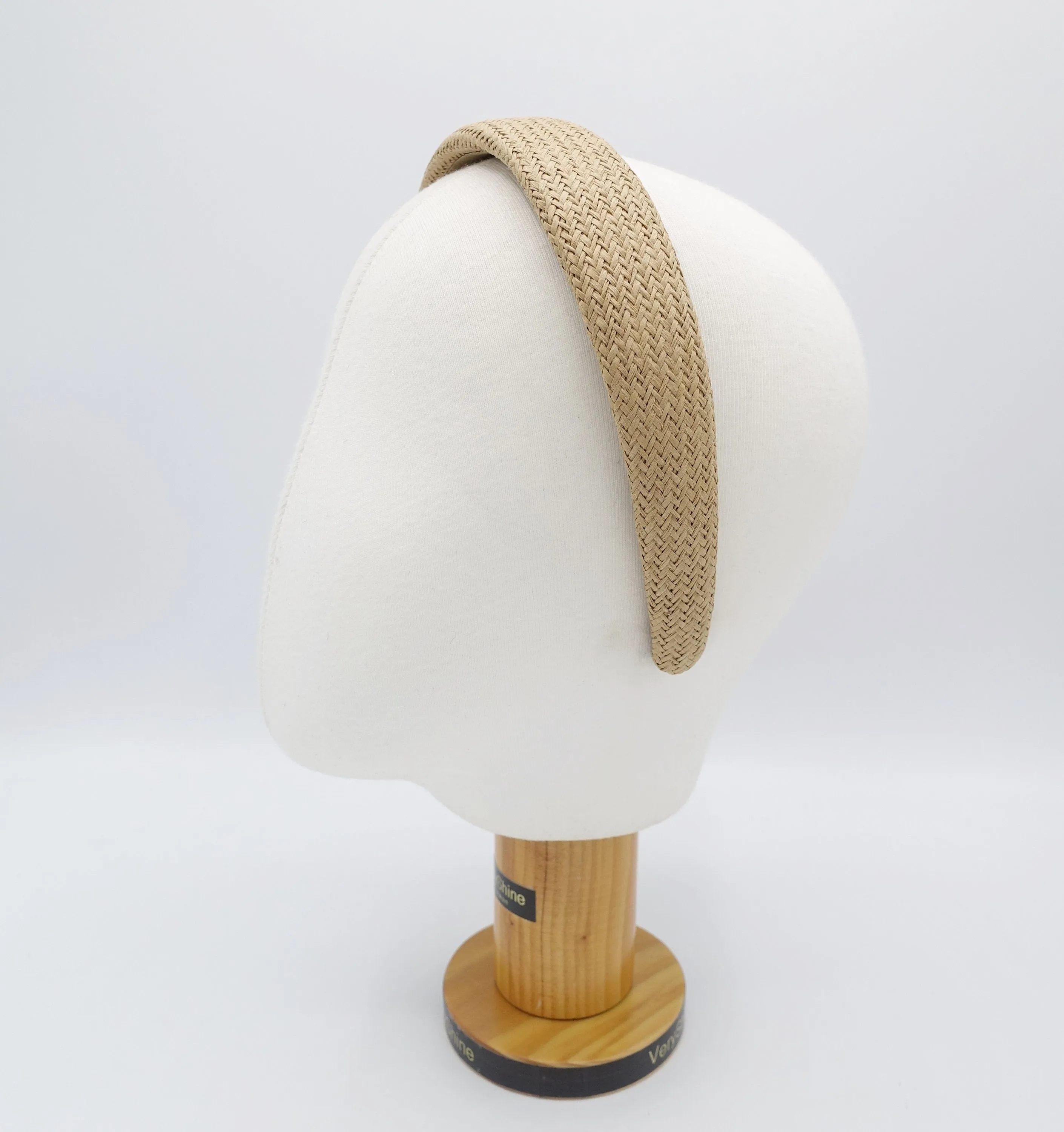 rattan fabric padded headband simply casual hairband for women