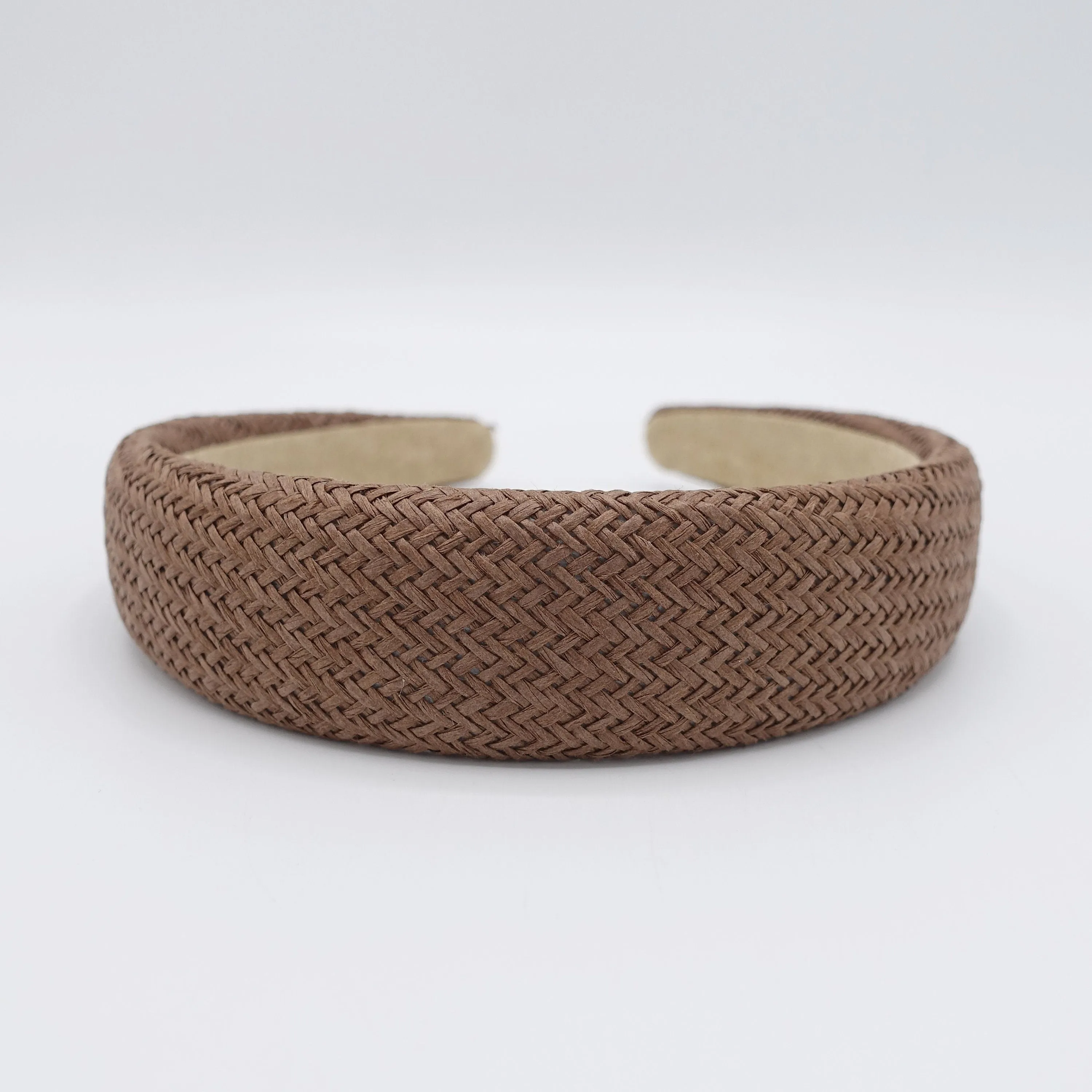 rattan fabric padded headband simply casual hairband for women