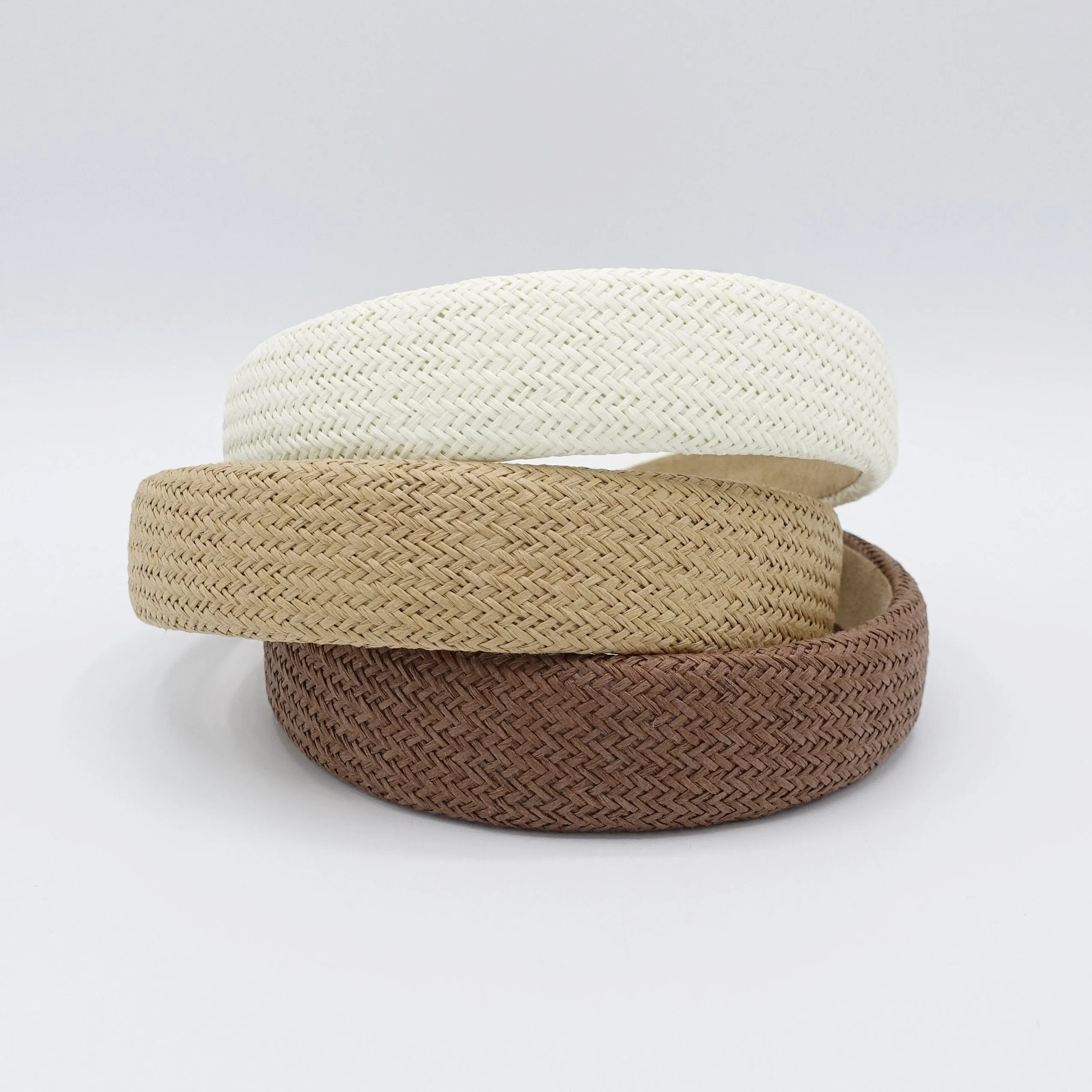 rattan fabric padded headband simply casual hairband for women