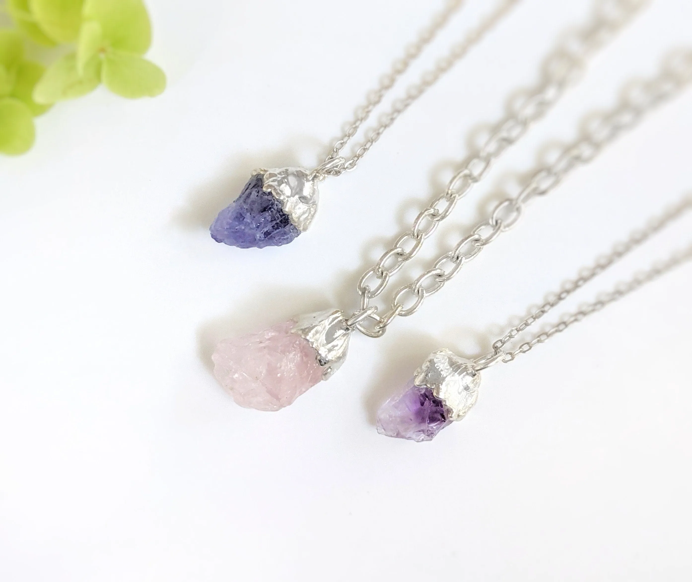 Raw Crystal & Gemstone Necklaces