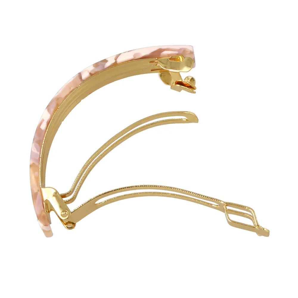 Rectangle Acetate Marble Hair Barrette