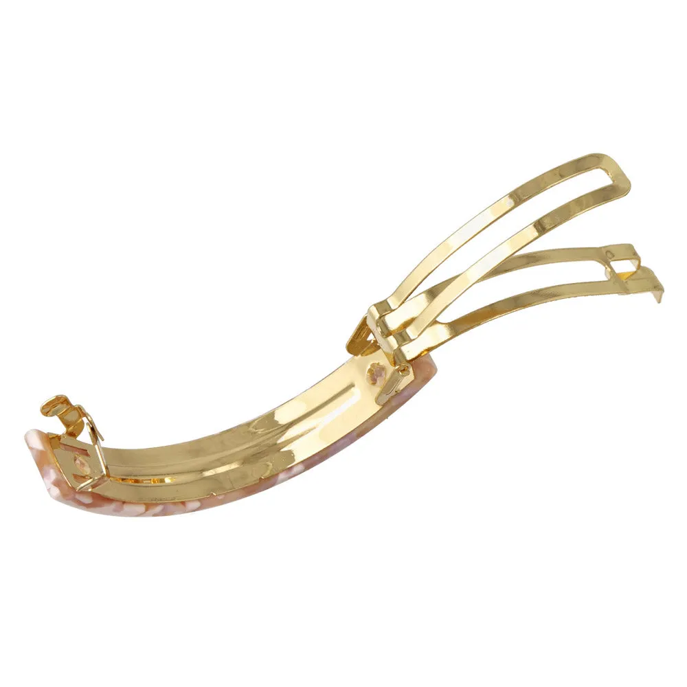 Rectangle Acetate Marble Hair Barrette