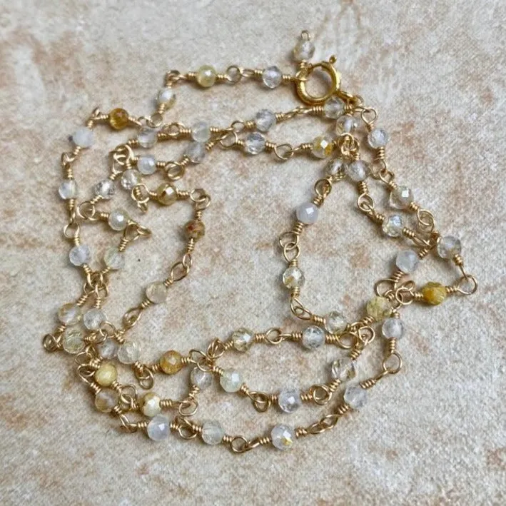 Rosary Quartz Necklace
