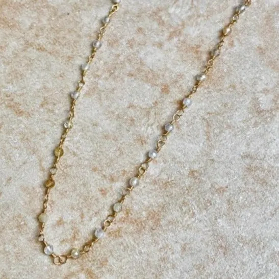 Rosary Quartz Necklace