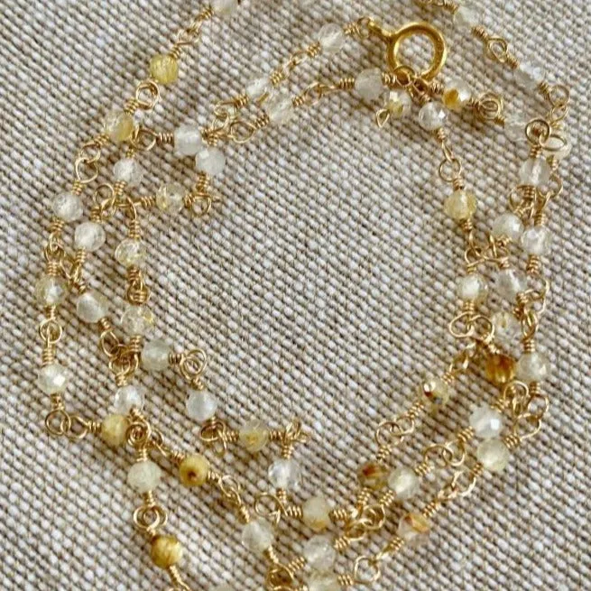Rosary Quartz Necklace