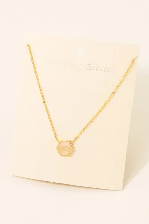 Rose Quartz Lightning Bolt Sterling Silver Pendant