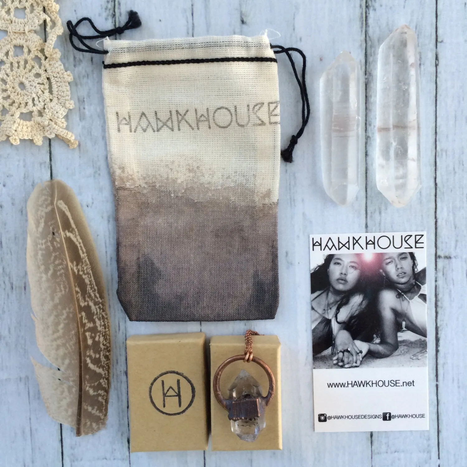 Rose quartz necklace | Electroformed crystal necklace