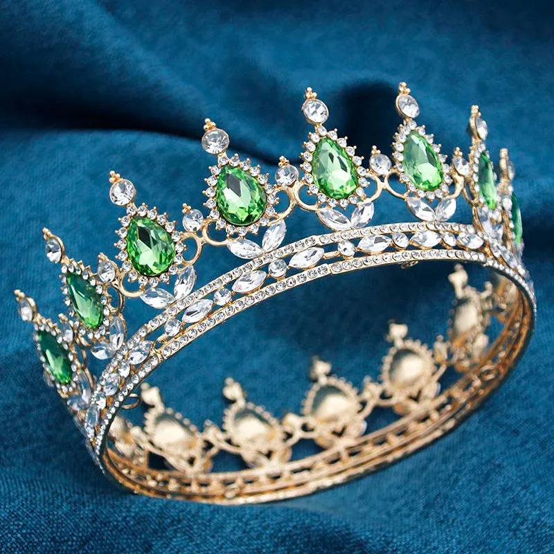 Round Royal Queen King Full Round Crown Party Costume Accessory