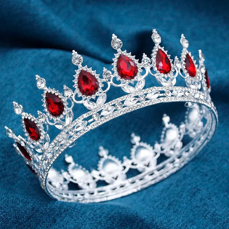Round Royal Queen King Full Round Crown Party Costume Accessory