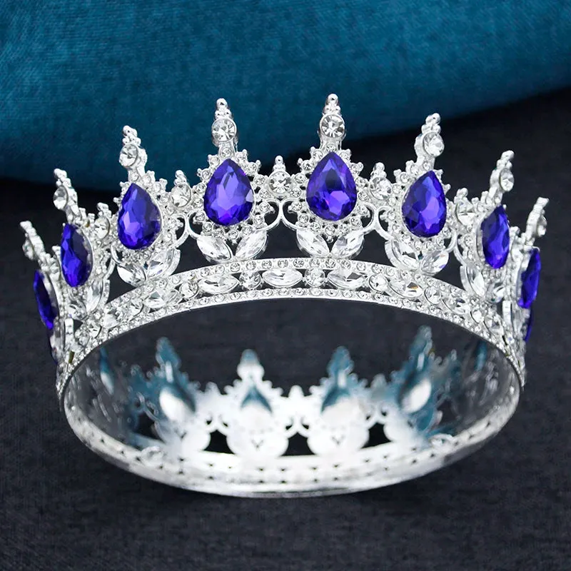 Round Royal Queen King Full Round Crown Party Costume Accessory