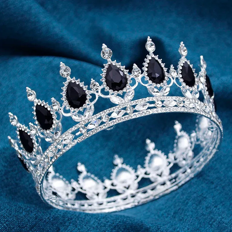 Round Royal Queen King Full Round Crown Party Costume Accessory