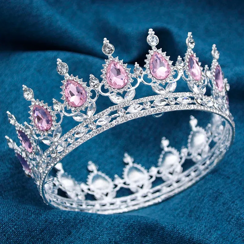 Round Royal Queen King Full Round Crown Party Costume Accessory