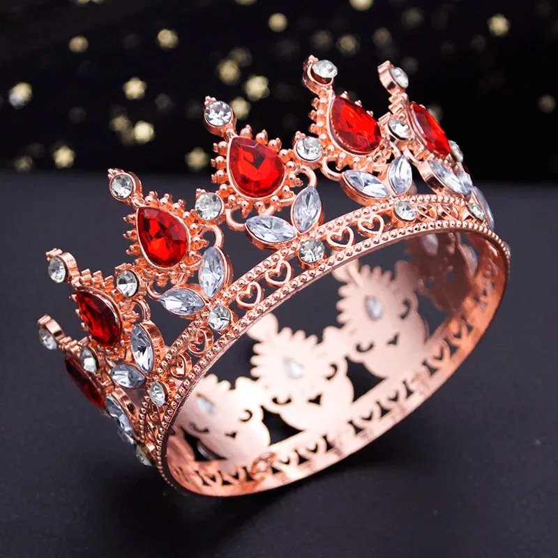 Round Royal Queen King Full Round Crown Party Costume Accessory