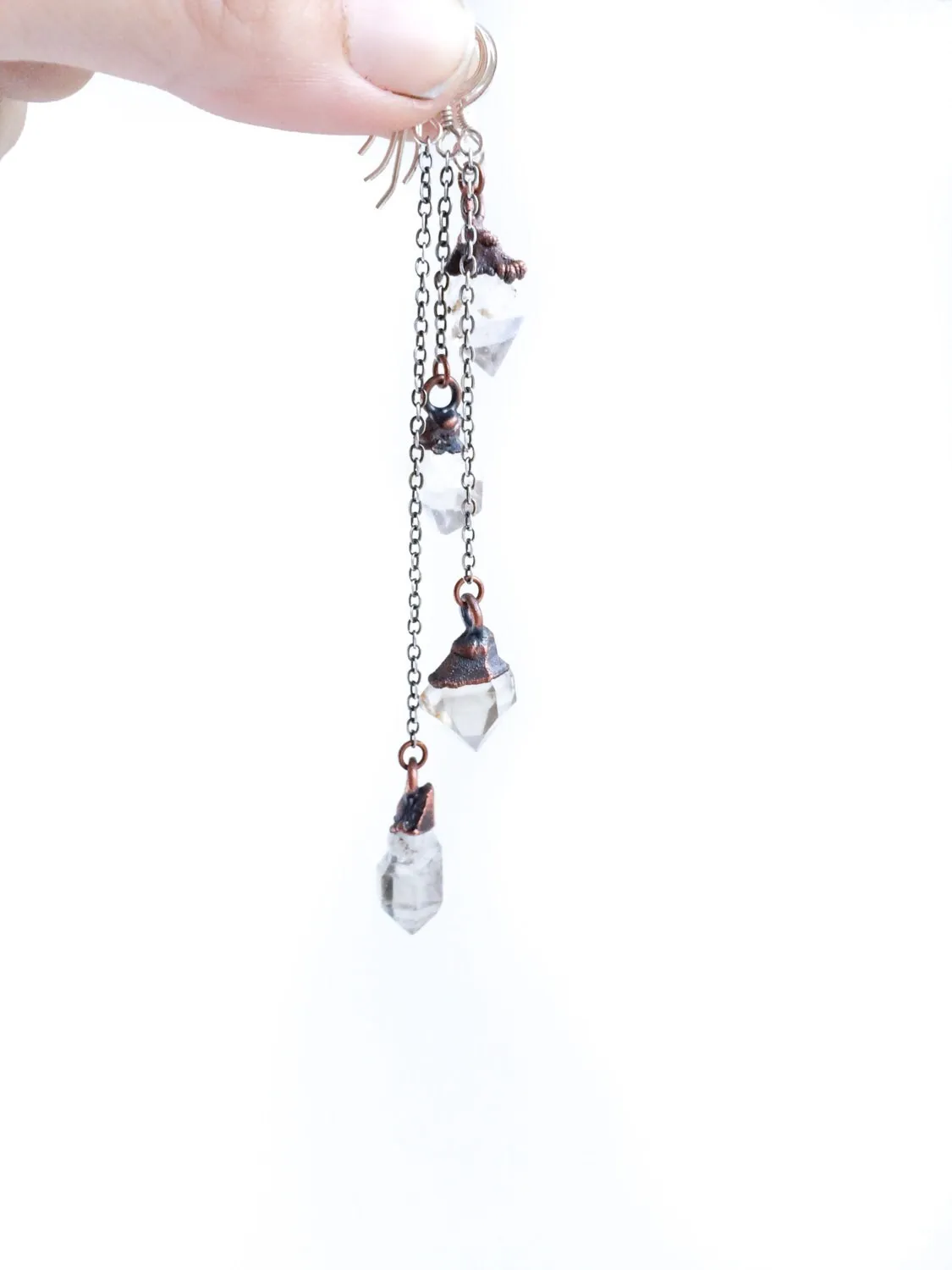 SALE Raw crystal  | Quartz crystal earrings