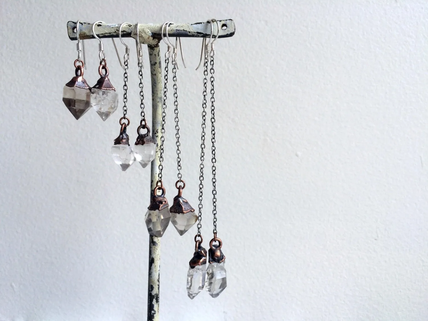 SALE Raw crystal  | Quartz crystal earrings