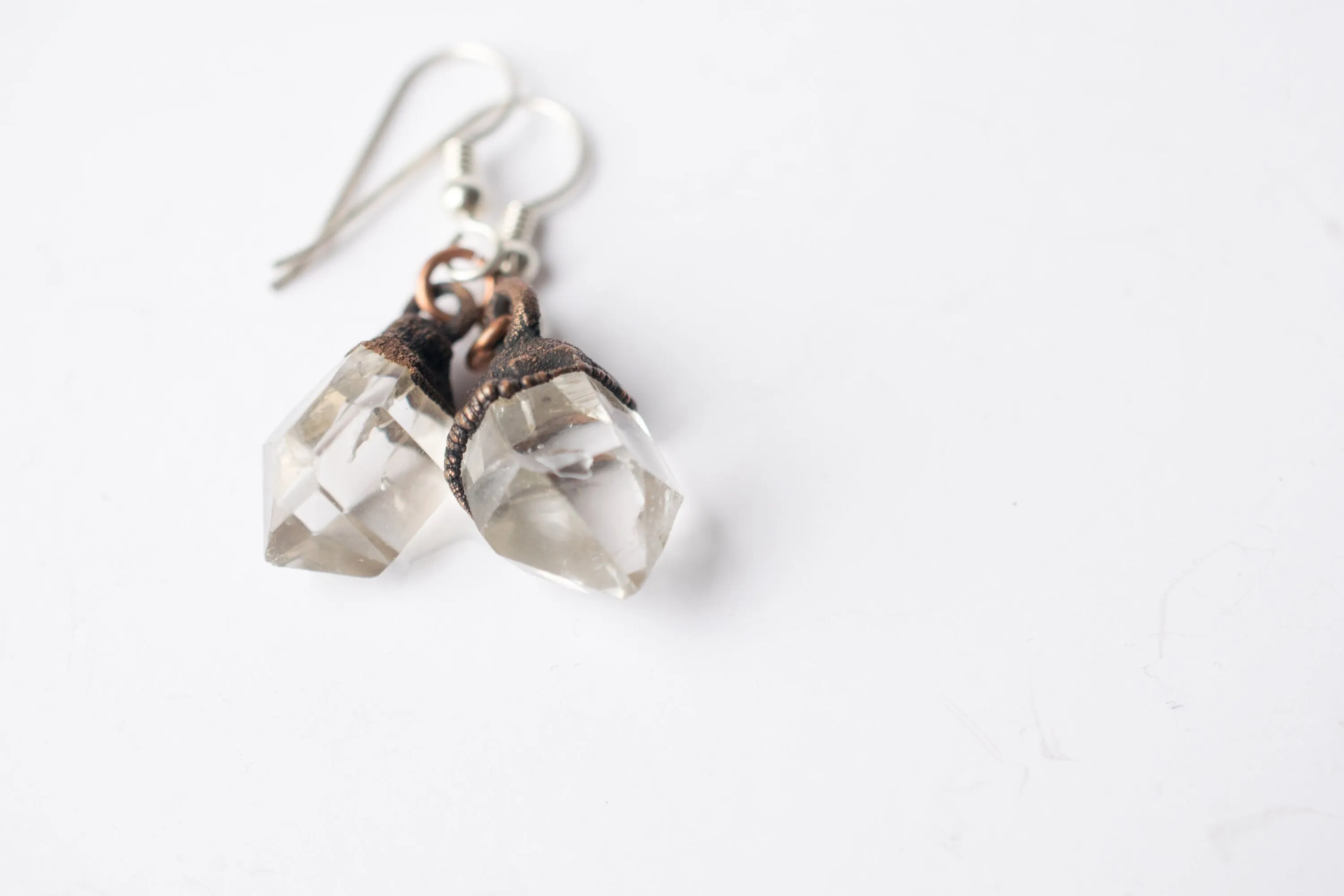 SALE Raw crystal  | Quartz crystal earrings