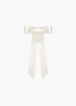 Sasha Bow Barrette -- Ivory