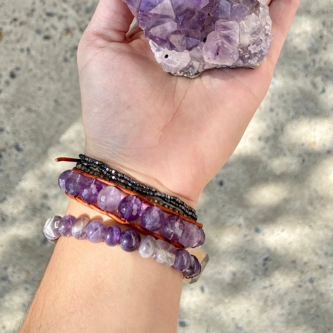 Scout Amethyst Stone Stacking Bracelet