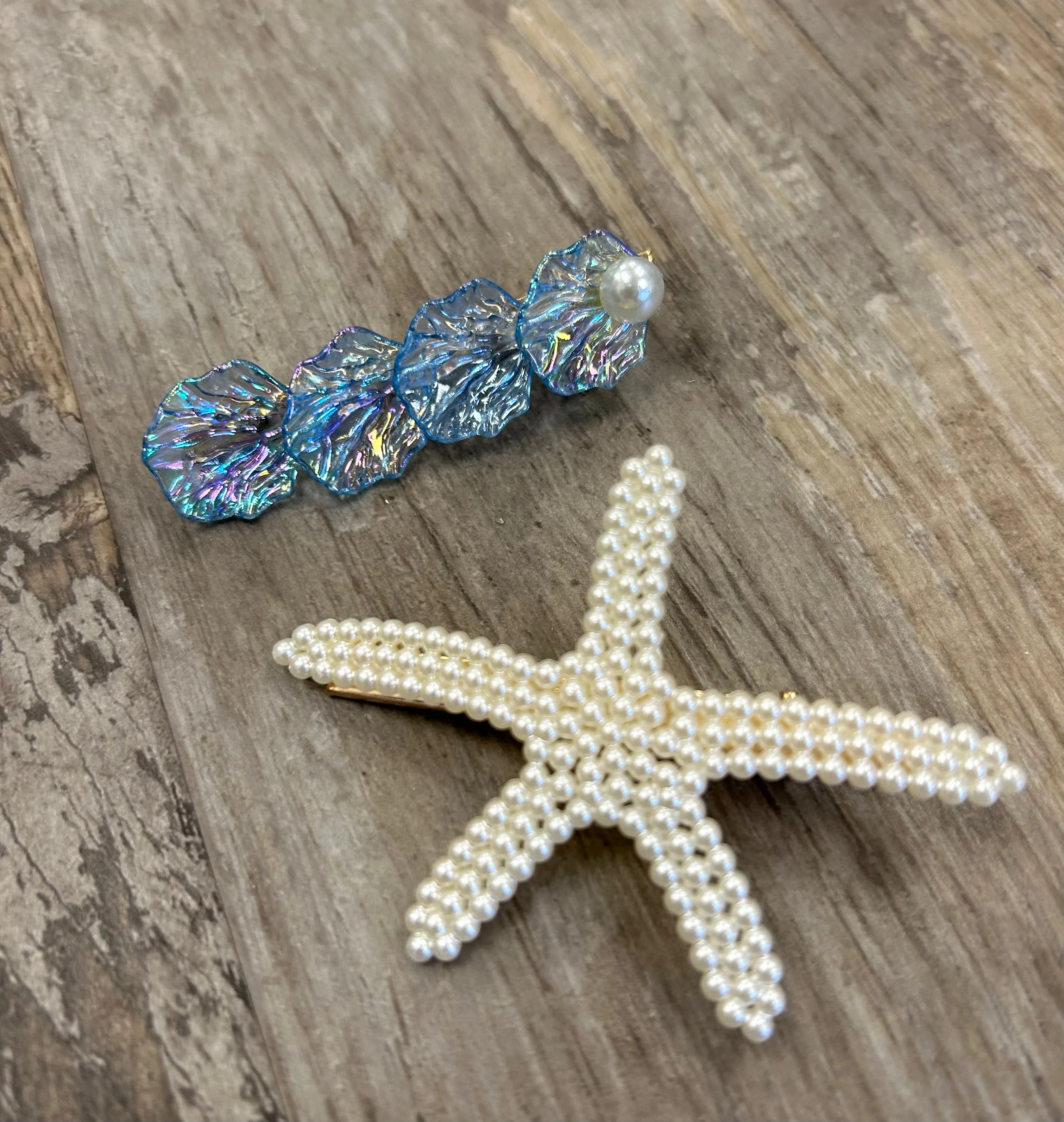 Sea life Mermaid Hair Barrette Clip Set