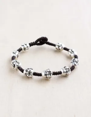Smiling Buddha Alloy Bracelet