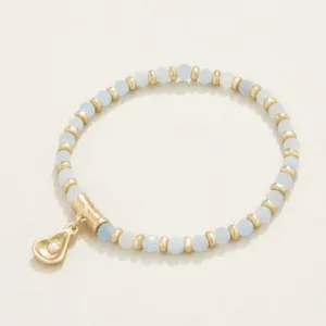 Spartina 449 Calm Waters Stretch Bracelet-4mm Aquamarine