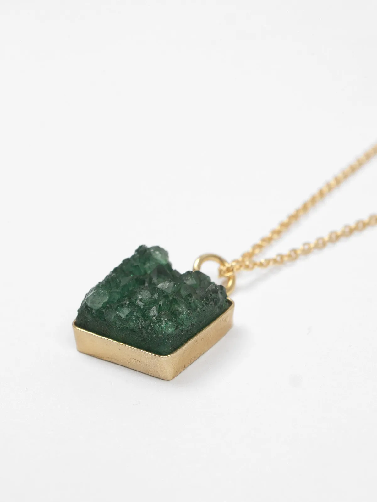 Square Druzy Necklace
