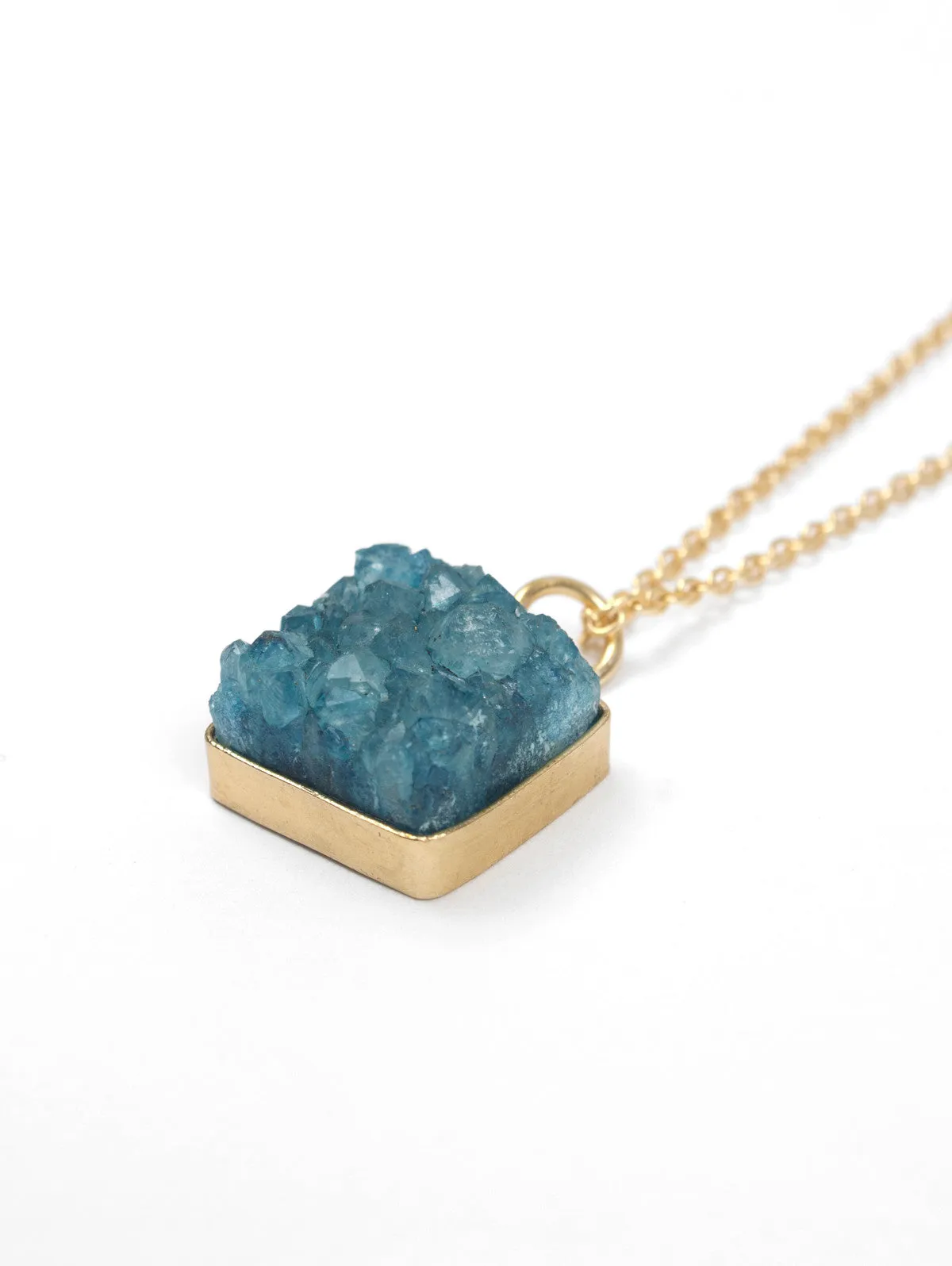 Square Druzy Necklace