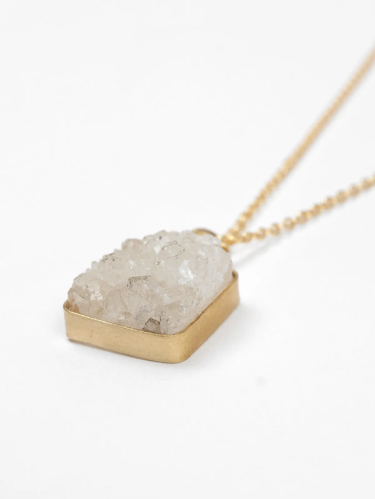 Square Druzy Necklace
