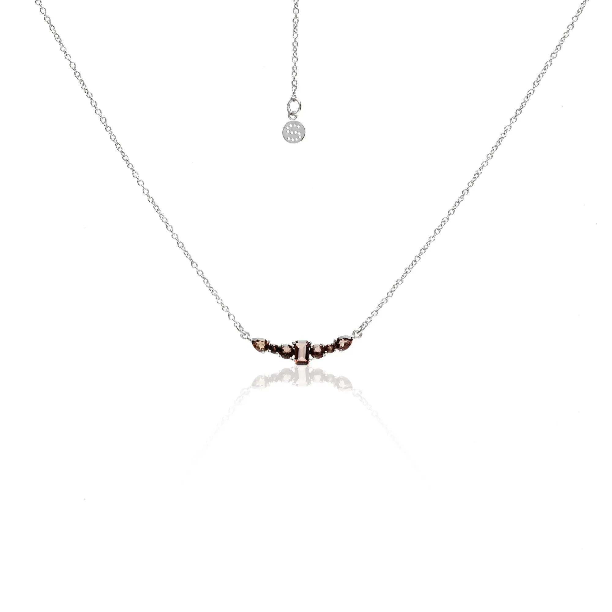 Theia Necklace | Smokey Quartz & Silver