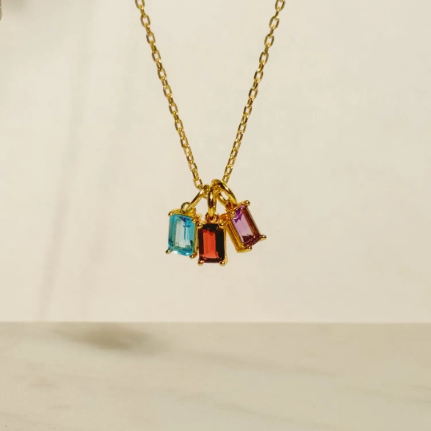Three-Birthstone Necklace