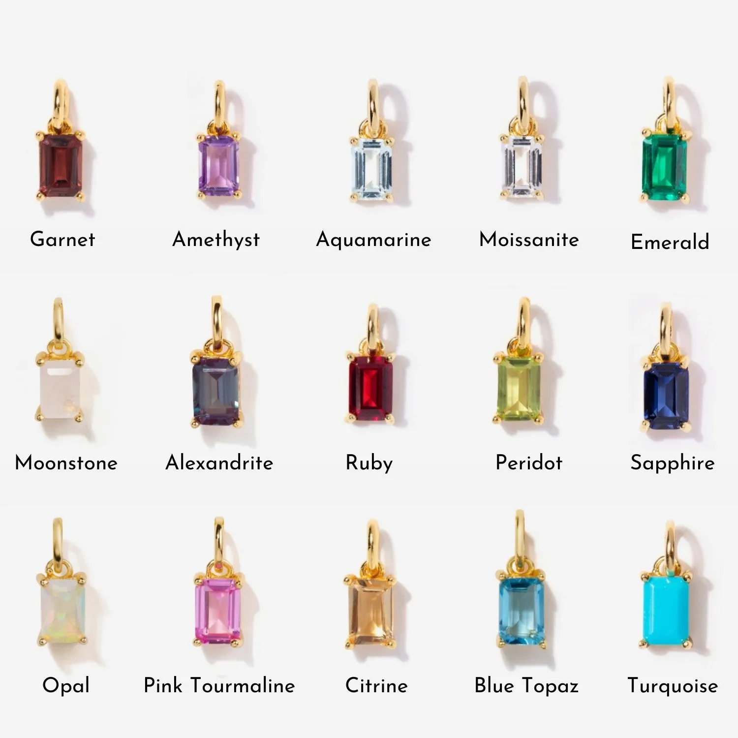 Three-Birthstone Necklace
