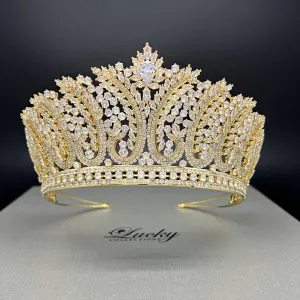 Tiara, Cubic Zirconia Bridal and Quinceanera Paisley Cut