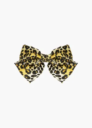 Tilly Bow Barrette -- Leopard