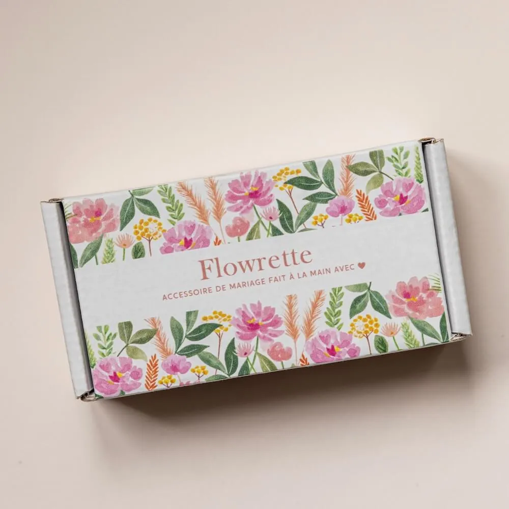 Trio de barrettes fleurs en papier rose