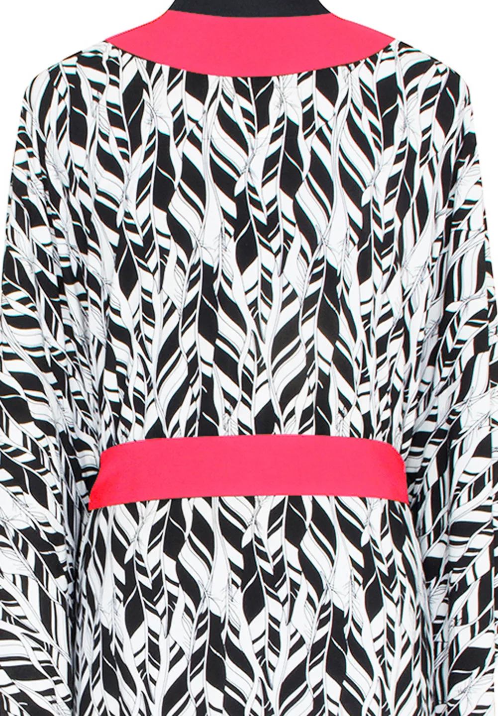 Tulum – Feathers Kimono (Neon Coral)