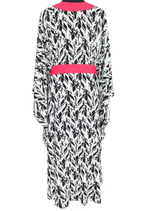 Tulum – Feathers Kimono (Neon Coral)