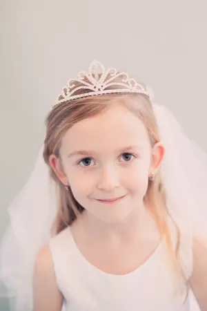 VEIL016 Cross Tiara with Veil