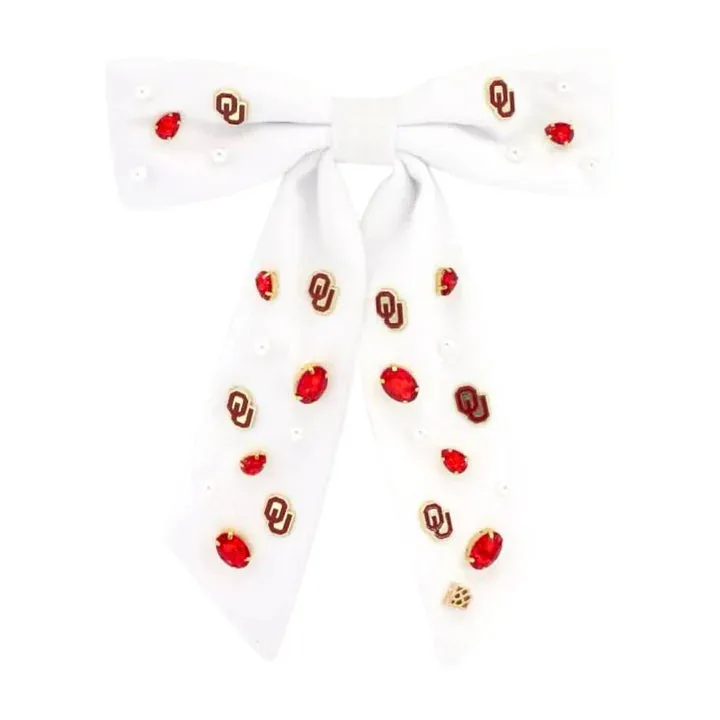 White OU Barrette