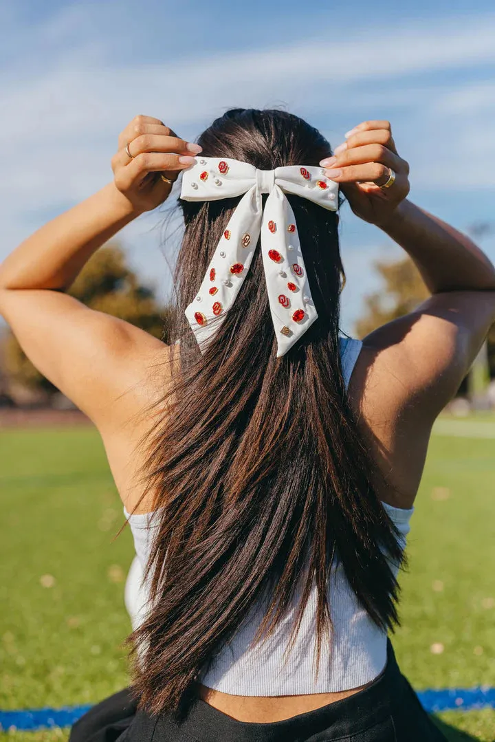 White OU Barrette