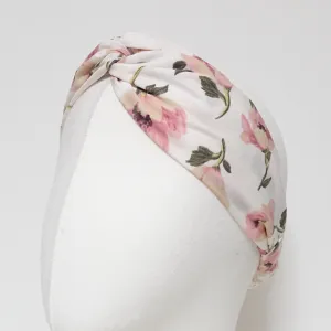 wild flower blossom print headband front cross twist hairband women hair accessories