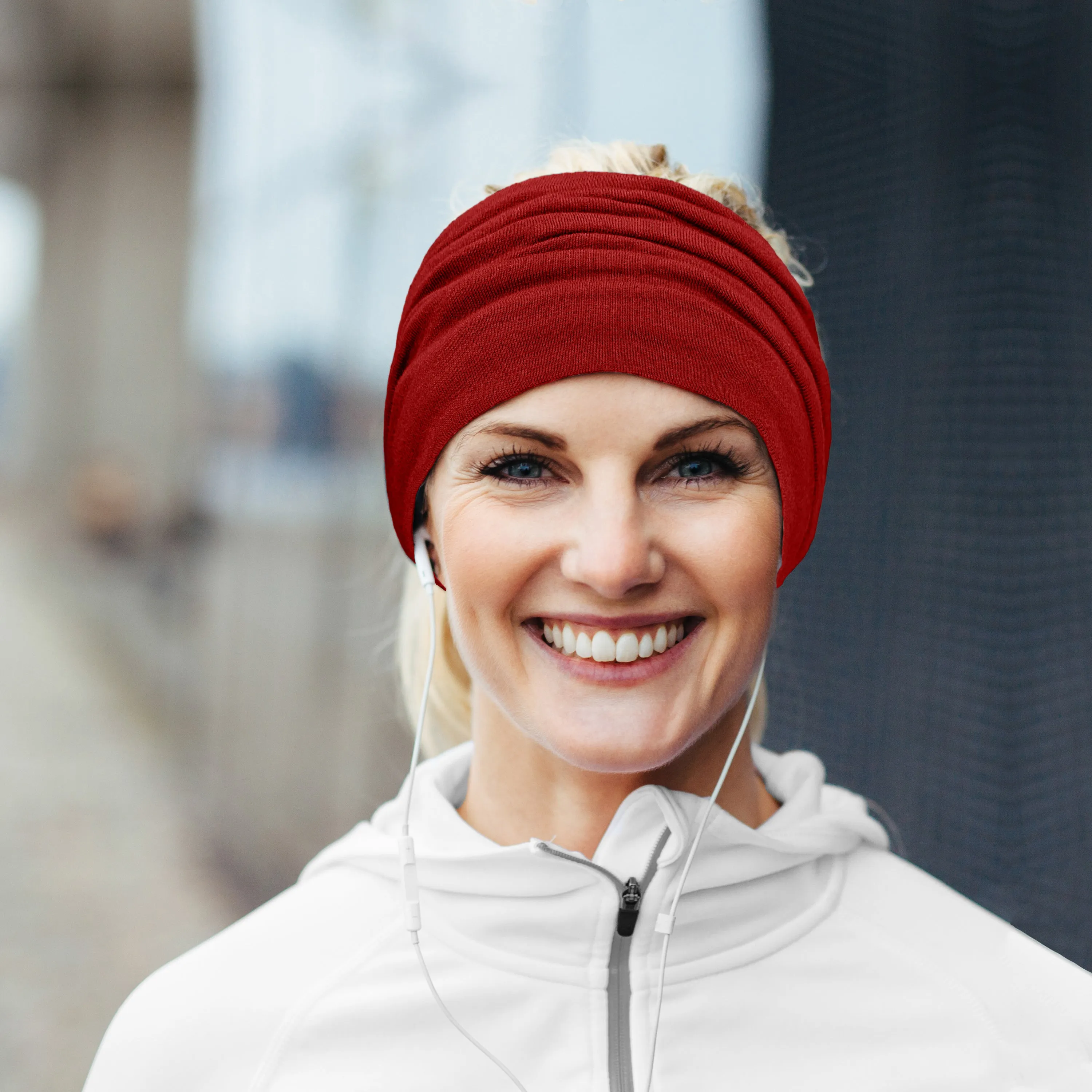 Women's Headbands Cotton Jersey 5" Wide Yoga Fitness Fashion Made in the USA Coral
