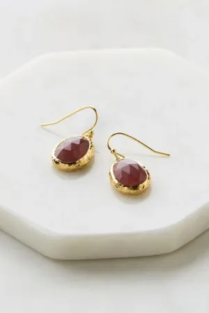 ZAFINO - Lucy Earring - Strawberry Quartz